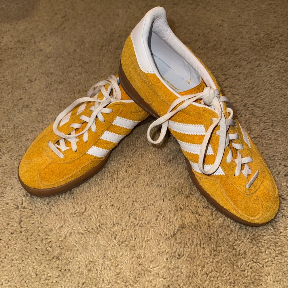 Adidas Mustard Suede Trainers